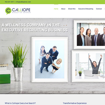portfolio calliope executive search wordpress website design