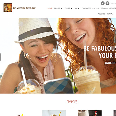 portfolio enlightened beverages keer keer creative website design